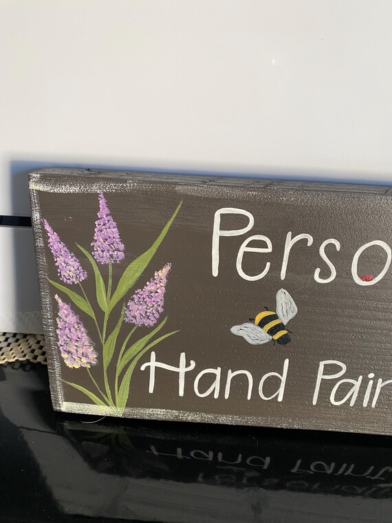 Custom Hand-painted Garden Sign: Personalized Wood Wall Art - Etsy