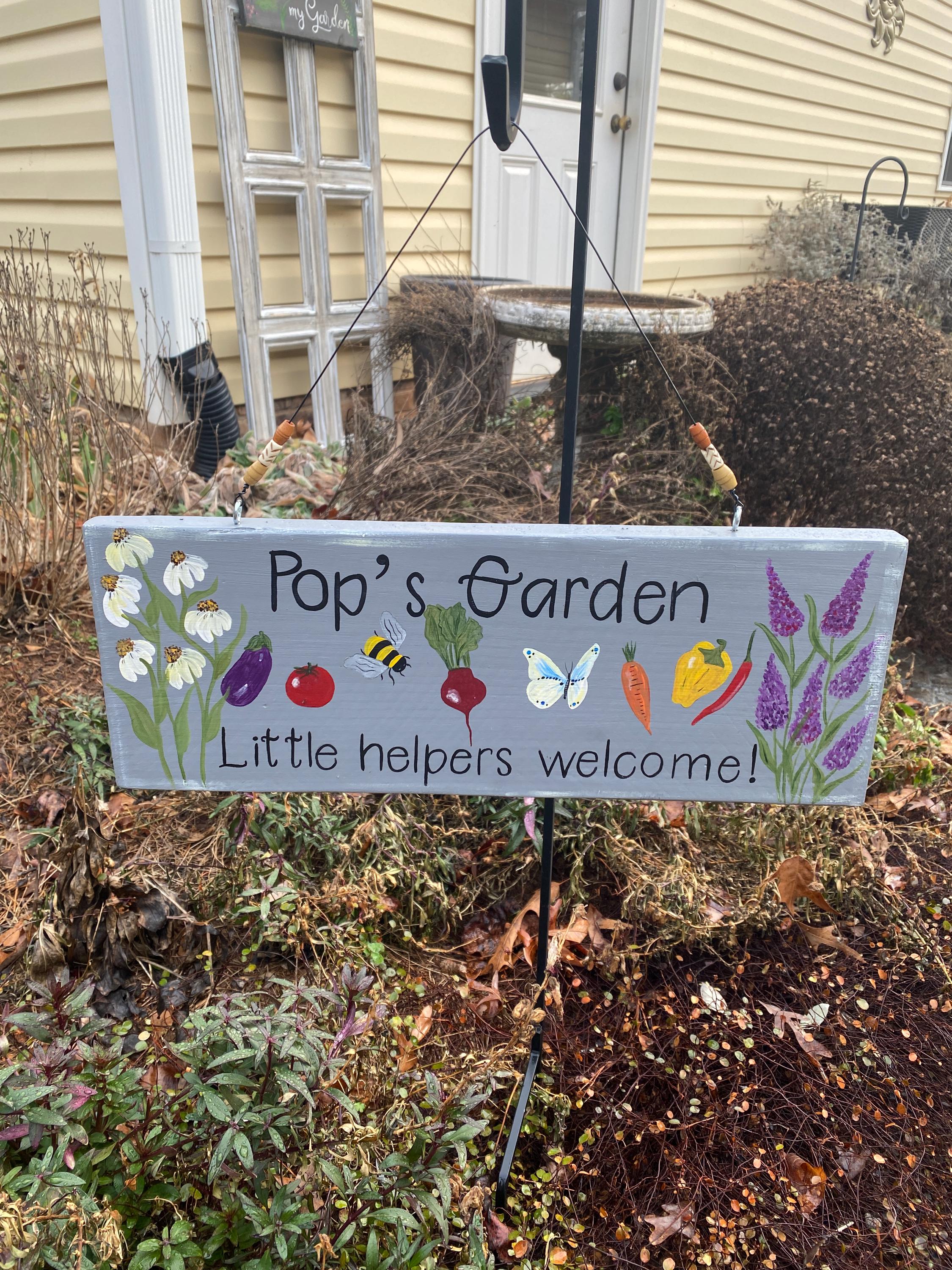 Backyard Veggie Patch Sign, Raised Bed Garden Ornament, Homestead ...
