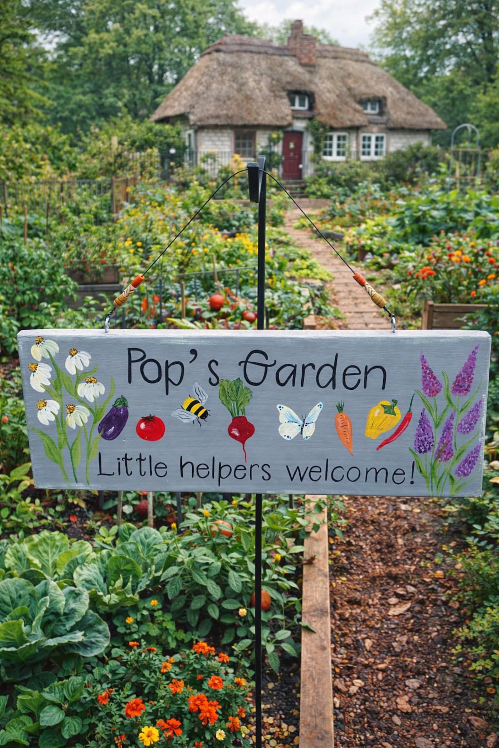 Backyard Veggie Patch Sign, Raised Bed Garden Ornament, Homestead ...