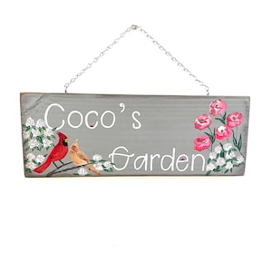 Personalized Hand Painted Sign, Garden Sign, Custom Outdoor Sign, Garden Sign w/Personalization, Unique Garden Decor Gift, Gift for Gardener