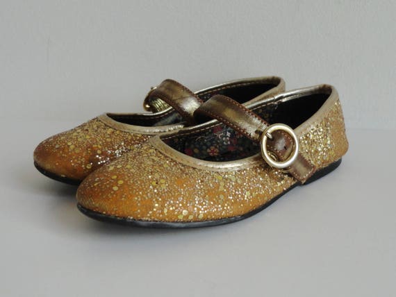 childrens gold glitter shoes