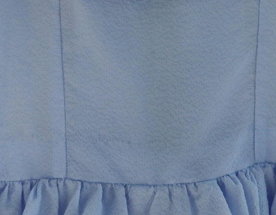 Cute Blue 50s Dress With Floral Ribbon // Ruffles - image 10