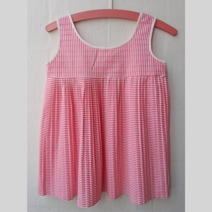 Pink Pleated Vintage Girl Summer Dress