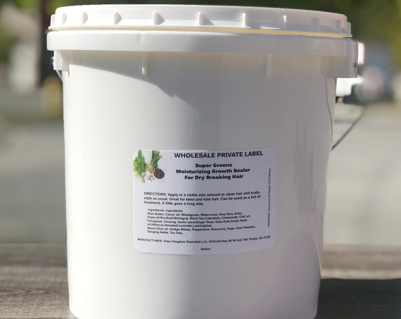 Super Greens Hair Butter Moisturizing Growth Butter Gallon Makes 16 Jars 8 oz Each Private Label Wholesale Start Your Own Hair Care Business
