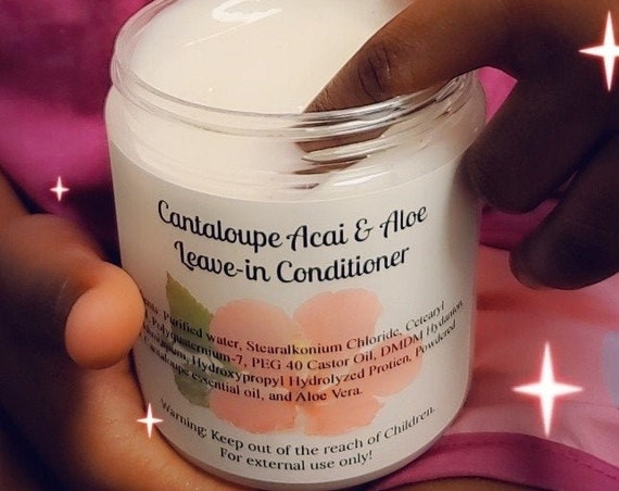 Leave in Conditioner Cantaloupe Acai & Aloe Vera ~ Private Label wholesale, white label, bulk leave in conditioner