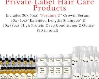 Prodotti per la cura dei capelli a marchio privato - Prodotti per capelli naturali all'ingrosso 45 Siero, 45 Shampoo, 45 Balsamo - La tua linea oggi stesso Etichetta inclusa
