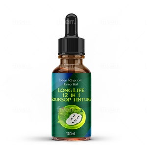 Organic Soursop Leaf Tincture - Graviola Strong! Natural Health Supplement with SeaMoss - Turkey Tail & 12 Herbal Remedies for Immune System