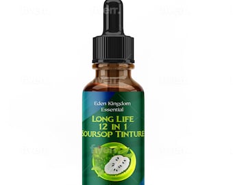 Organic Soursop Leaf Tincture - Graviola Strong! Natural Health Supplement with SeaMoss - Turkey Tail & 12 Herbal Remedies for Immune System