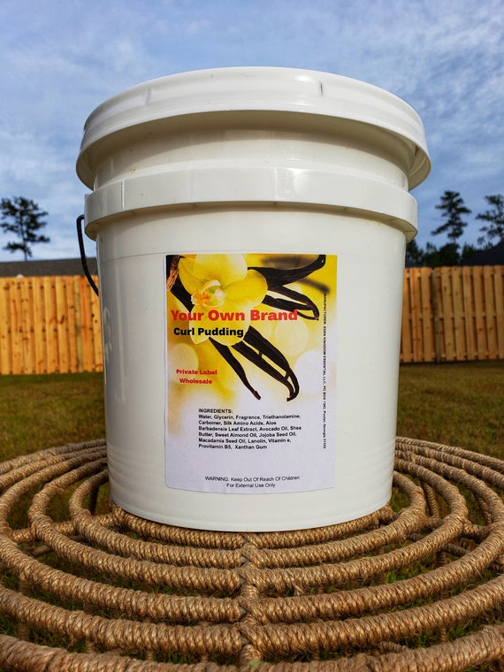 6-in-1 Curl Pudding Private Label Wholesale- Gallon Makes 16 Jars 8 oz Each Your Own Brand- Add Your Own Label We Supply 95% Of Companies