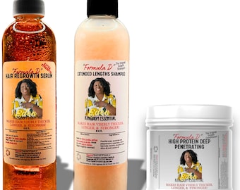 Hair Restoration Kit - Extra Strength Formula for Severe Hair Loss, Dandruff, Itching & Receding Hairline - 3 Piece System for Hair Growth