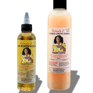 Hair Regrowth Oil Serum  Shampoo Set - DHT Blocker for Hair Loss Treatment, Natural Hair Growth with Black Castor Oil for Men & Women