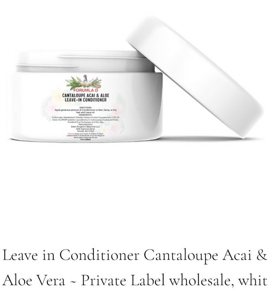 Leave in Conditioner Cantaloupe Acai & Aloe Vera ~ Private Label wholesale, white label, bulk leave in conditioner