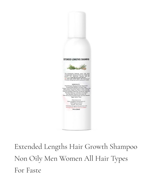 Extended Lengths Hair Growth Shampoo Non Oily Men Women All Hair Types For Faster Hair Growth Longer Hair