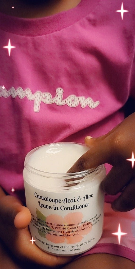 Leave in Conditioner Cantaloupe Acai & Aloe Vera ~ Private Label wholesale, white label, bulk leave in conditioner