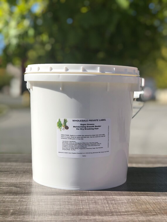 Super Greens Hair Butter Moisturizing Growth Butter Gallon Makes 16 Jars 8 oz Each Private Label Wholesale Start Your Own Hair Care Business