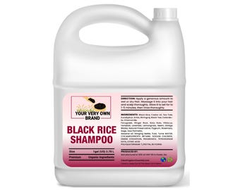 Black Rice Shampoo 1 Gallon - Wholesale Private Label Hair Care! Extraordinary Cleanse for Hair - Natural Ingredients Bulk Hair Shampoo