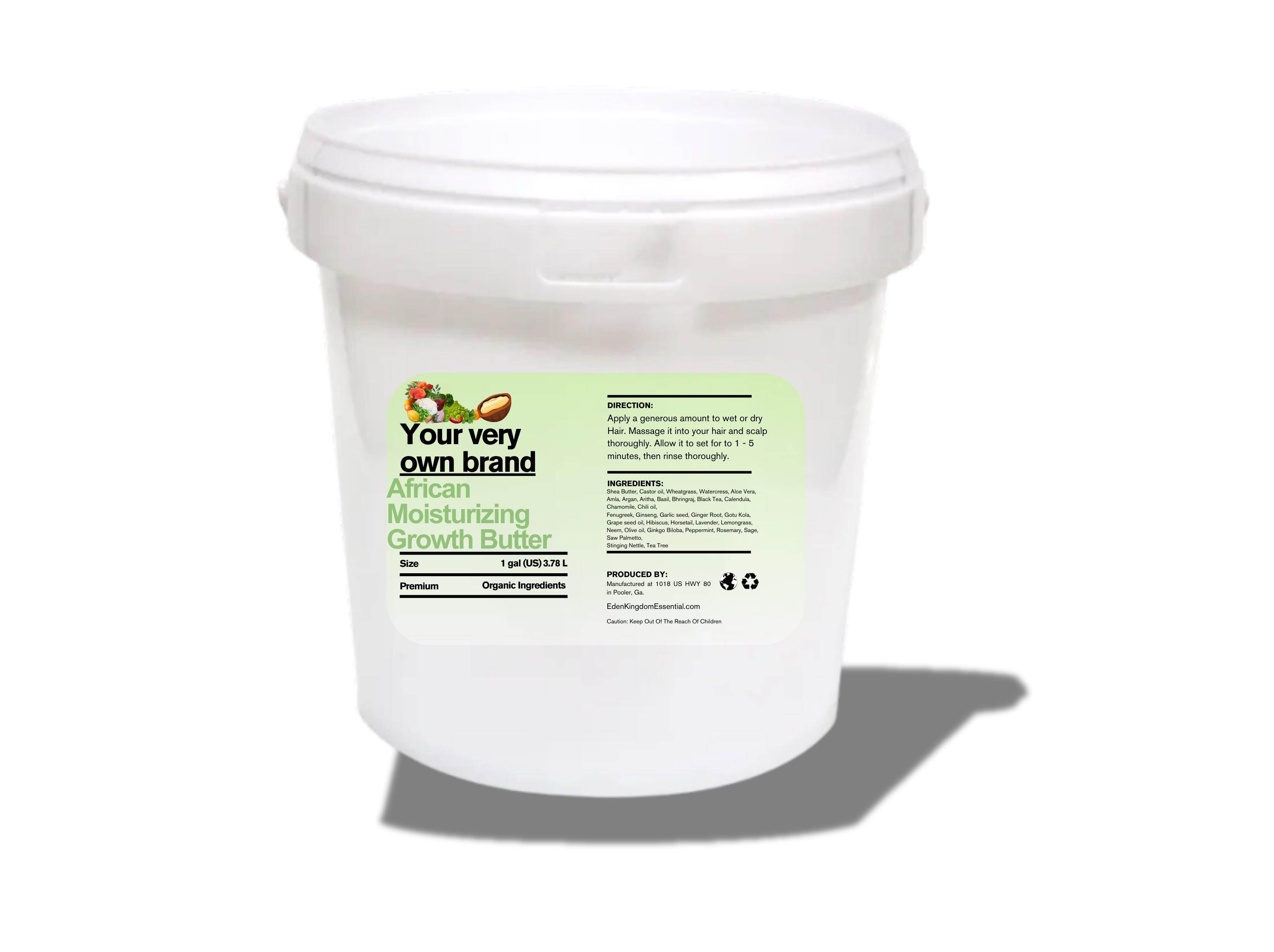Wholesale Hair Butter - Bulk Moisturizing Growth Cream! Private Label Hair Care Business Starter Kit - Gallon Size Makes 16 Jars (8oz Each)