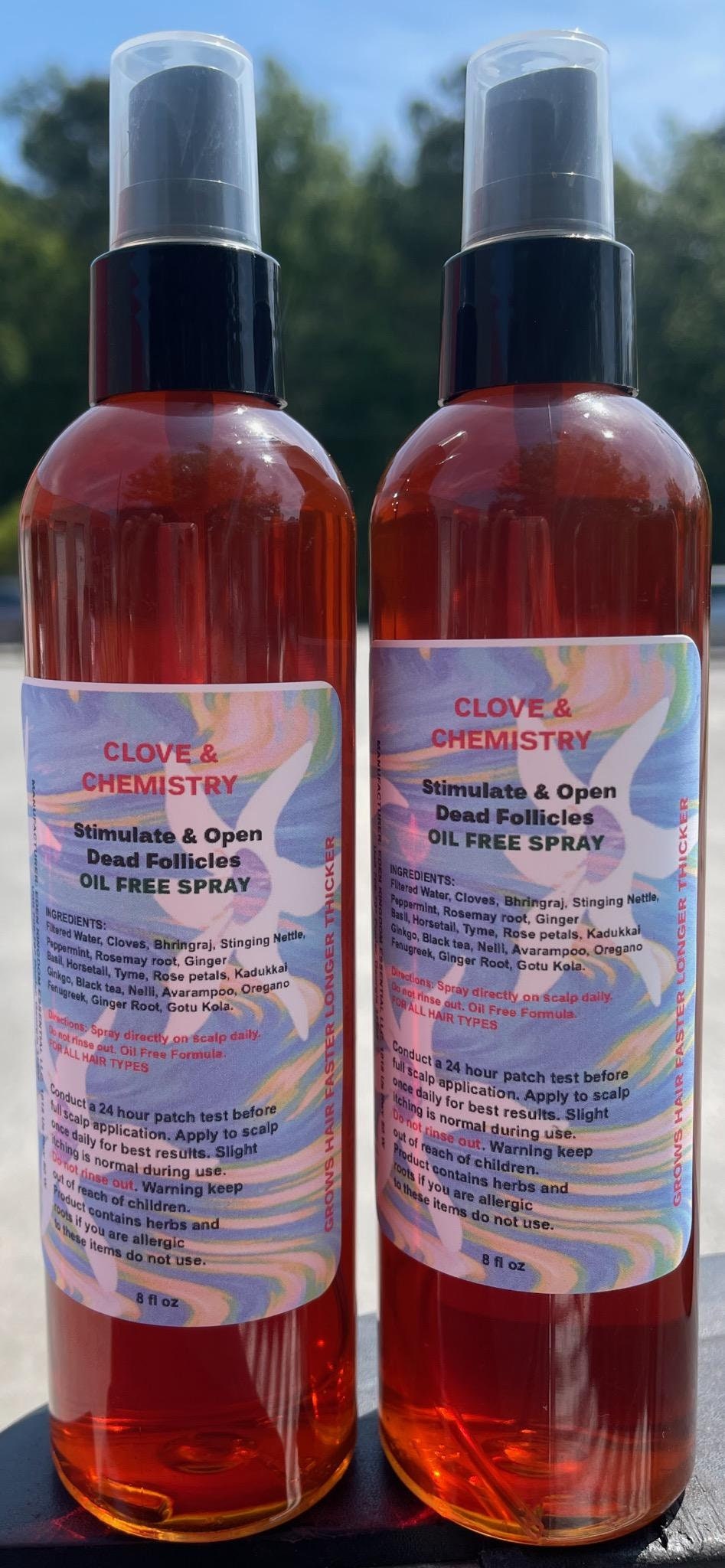 Large 8 oz Clove Water Rinse for Extreme Hair Growth Safe For All Ages Use  On All Hair Types Oil Free Formula Wholesale Clove Water Spray