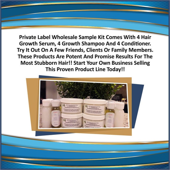 Private Label Wholesale Sample Kit 4 Serum, 4 Shampoo, 4 Conditioner Natural Hair Care Products Your Own Product Line