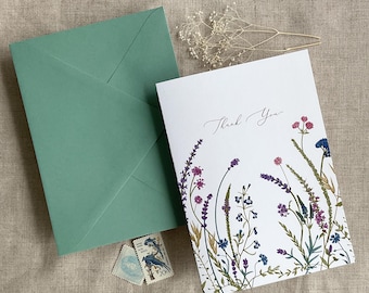 Botanical Garden Thank You Cards: Floral Design, Set of 10