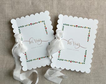 Handmade Wedding Vow Booklet: Still Bloom Floral