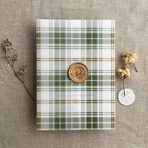 Plaid Vellum Wraps for 5x7 Cards: Translucent White Jackets