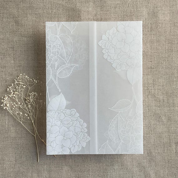 V48 White Hydrangea Blooming Flowers White Ink Printed White