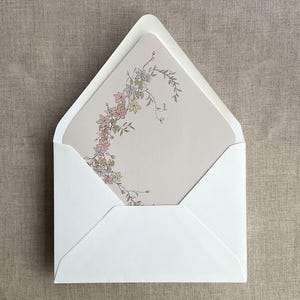 Marianne&#39;s bouquet floral printed envelope liners for A7 EURO flap envelopes