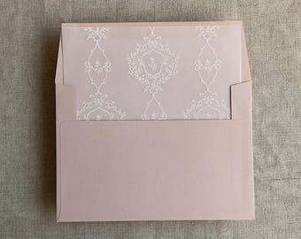 grace floral laser cut liner for A7 square flap envelope : PACK of 10