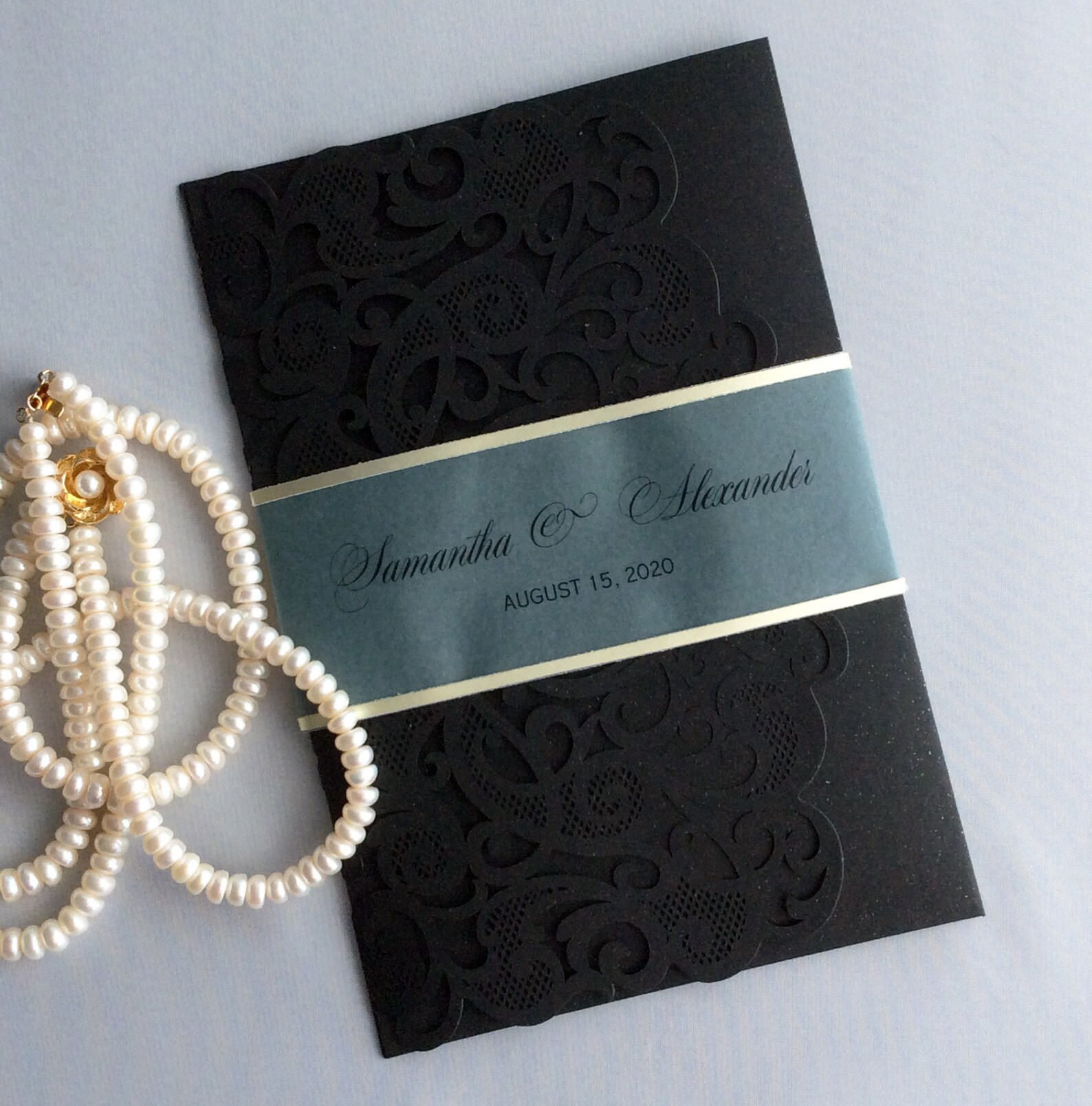 Wedding invitation kit translucent Vellum belly band for 5x7 Etsy