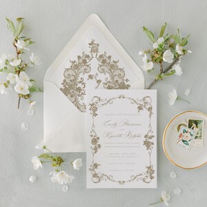 La belle roses floral 5x7 card with envelope liner