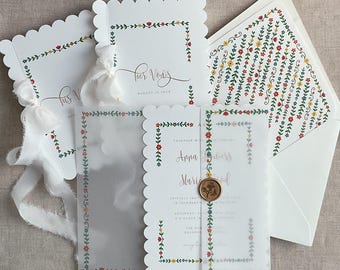 Still bloom floral invitation suite bundle
