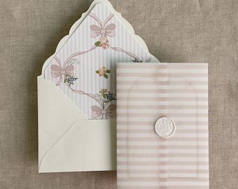 genie stripe pattern printed for 5x7 card unique vellum wraps