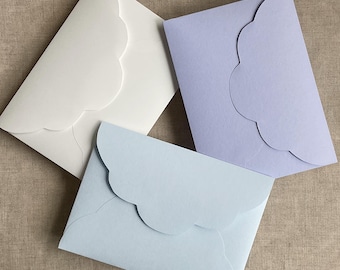 A7 petal floral laser cut flap blank envelopes: Laser Cut, Ungummed, Colored envelope for 5x7 inch card, PACK of 10