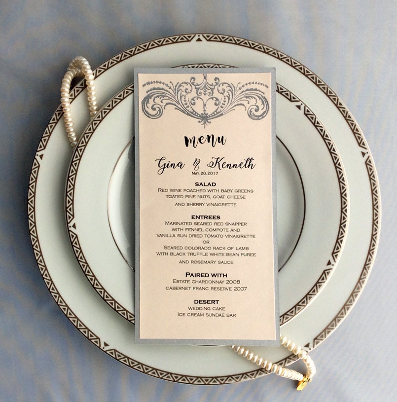 Pm91 Personalized Wedding Menu Card Blush Shimmer Card Layered Silver Shimmer Card Stock Silver Embossing Victorian Decor Free Shipping Pm91 Personalized Wedding Menu Card Blush Shimmer Card Layered Silver Shimmer Card Stock Silver Embossing Victorian Decor Free Shipping