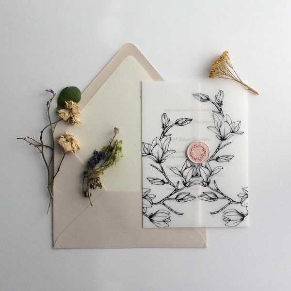Floral Vellum Paper Etsy