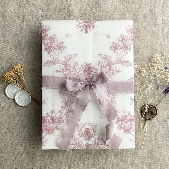Wedding invitation lace wrap cheap