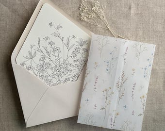 Wildflower Vellum Wrap for 5x7 Cards
