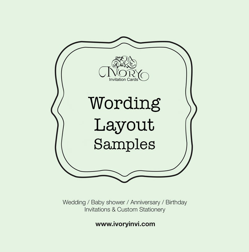 layout wording samples