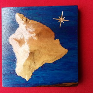 Mappa di rilievo in legno "The Big Island"