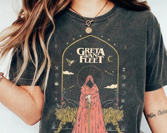 Greta Van Fleet Graphic Tee Shirt, Starcatcher Greta Van Fleet Music Concert 2024 Shirt, Greta Van Fleet Fan Shirt, Classic Gift for Fans