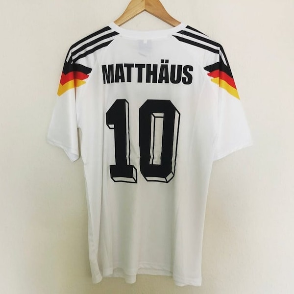 Matthäus 1990 Weltmeisterschaft Deutschland Retro-Fußballtrikot, klassisches Fußballtrikot