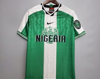 Retro Nigeria 1996 Jersey, Personalization name and number for 1996 Okocha retro jersey classic shirt, Retro Football Shirt