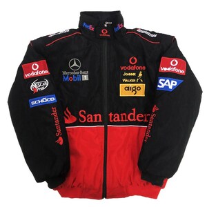 Formula F1 Mercedes-Benz retro track jacket-street style fashionable men's and women's autumn and winter jackets, retro jackets image 1