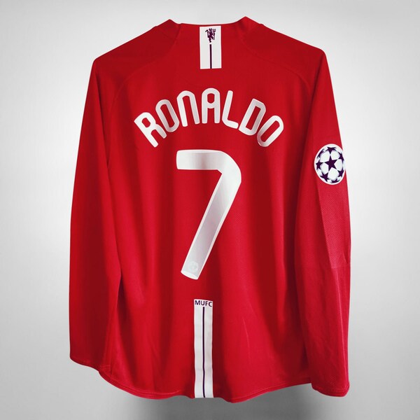 2007-2008 Maillot Ronaldo #7 domicile Manchester United, maillot de football rétro Ronaldo