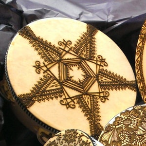 Hand Painted Tambourine 'Five Pointed Arabic Star' image 2