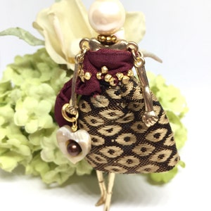 Fashion Doll Necklace, Doll Pendant, Designer Doll Necklace, Doll Necklace, French Doll Pendant, Gold Necklace, Shell Pearl Necklace