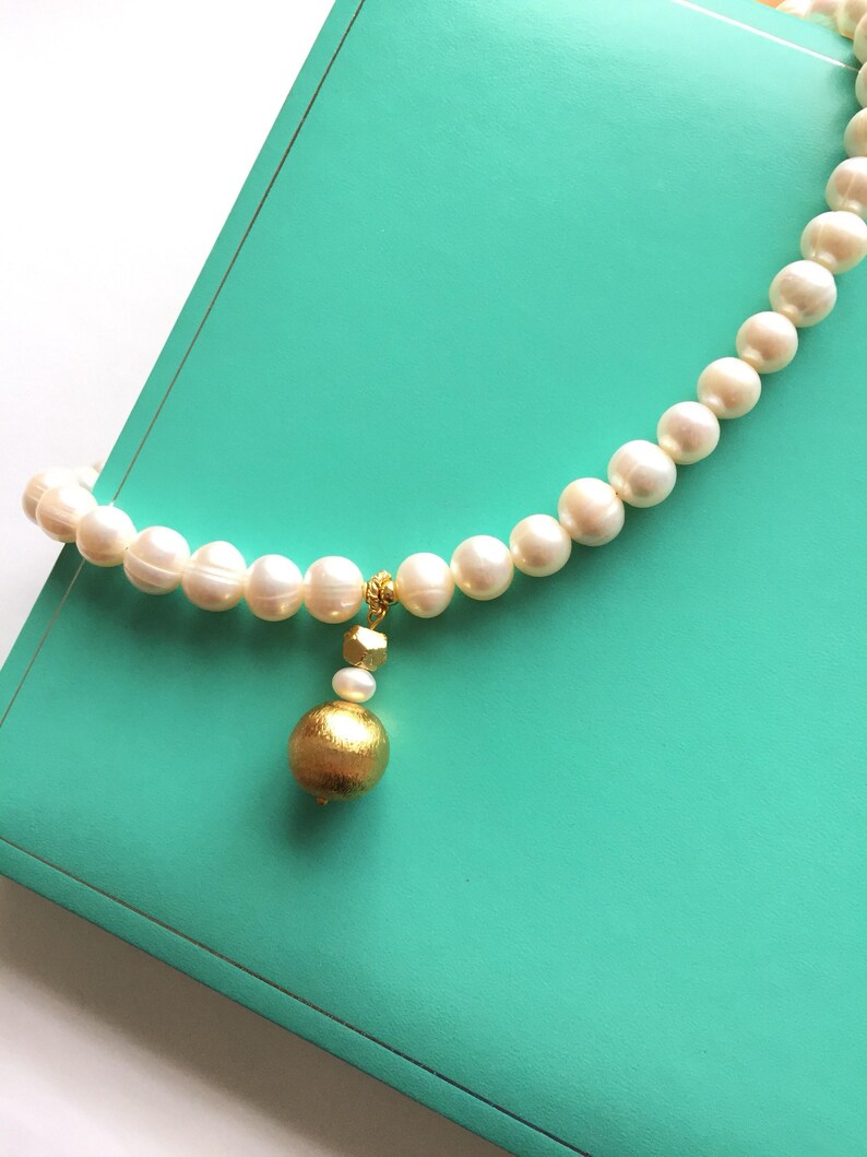 White Pearl Necklace Bridal Jewellery White Pearl Choker Etsy