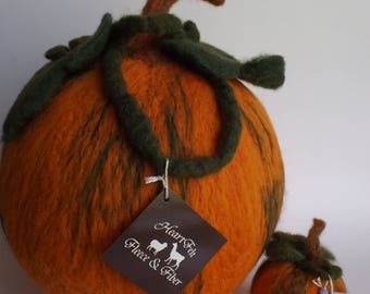 13" Felted Pumpkin