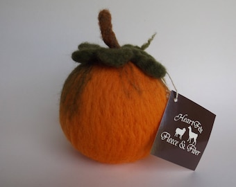 6" Felted Wool Pumpkin